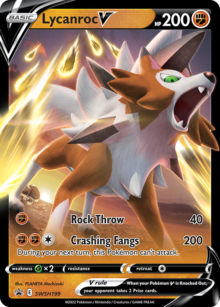 Sword & Shield Promo's Lycanroc V #199